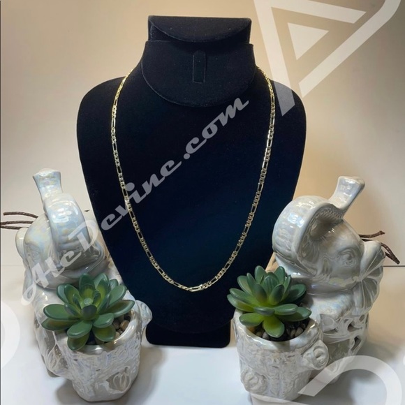 Figaro link chain necklace (gold plated) - Picture 7 of 8